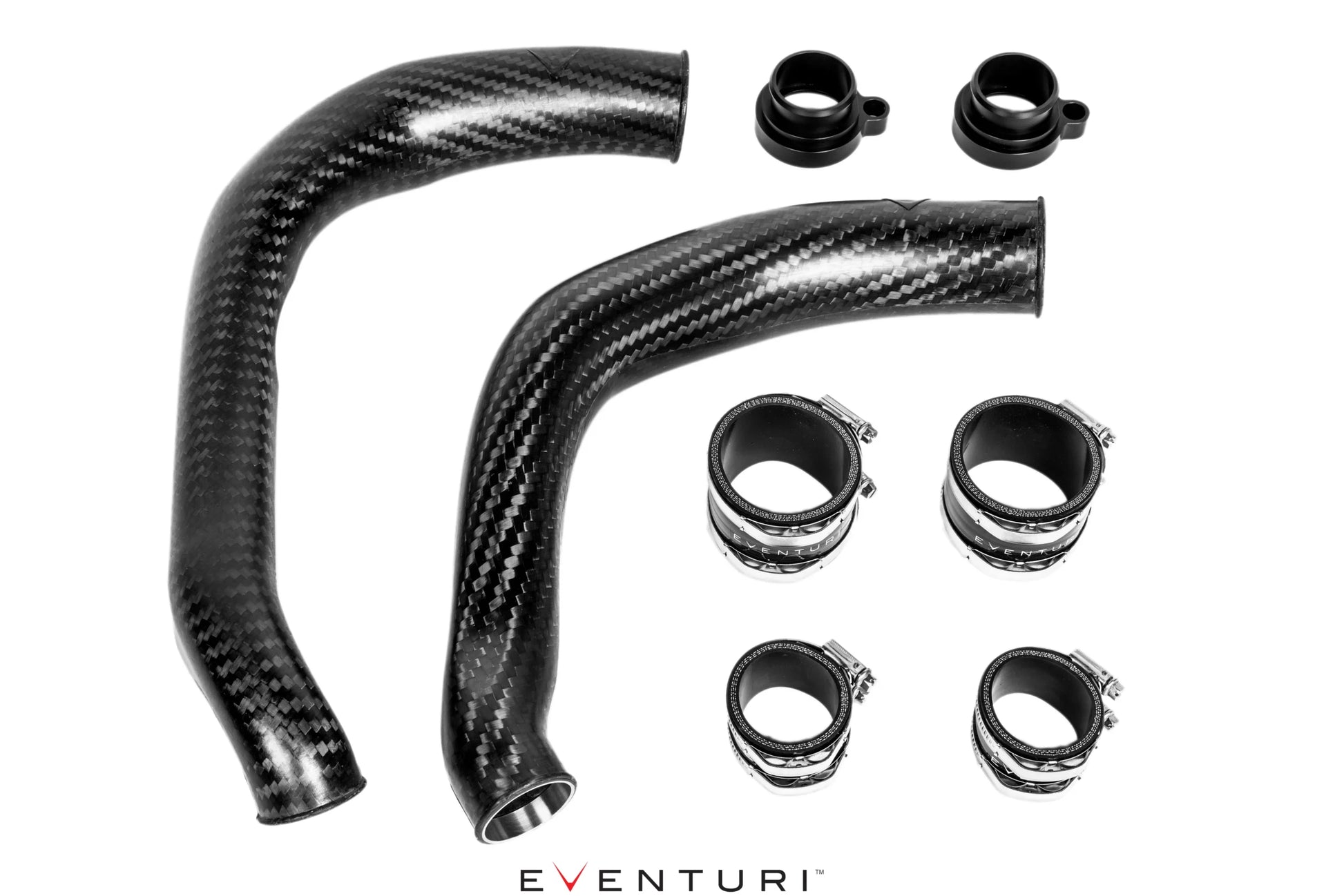 Kit tubi rigidi superiori del turbo in carbonio Eventuri BMW F80 M3 / 4 F82 & F83 M4 / 2 F87 M2 Competition, motore S55