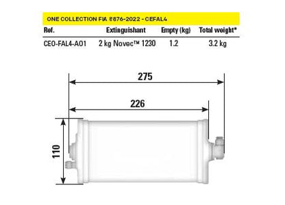 Estintore CEFAL 4 FIA 8876-2022 OMP