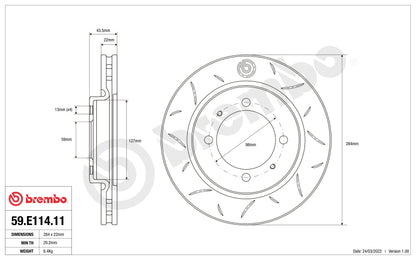 Dischi anteriori "SPORT TY3" BREMBO - Abarth 500 / 595 / 695