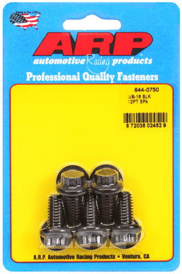 "3/8""-16 x 0.750 12pt 7/16 wrenching black oxide bolts"5pcs