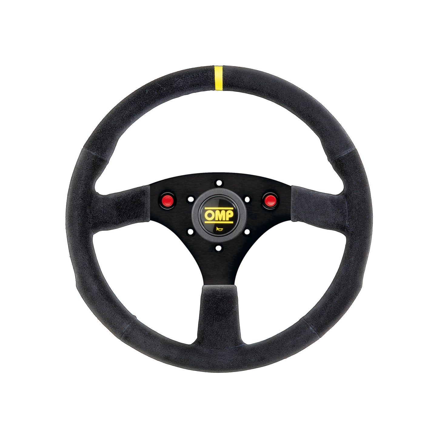 Volante da Corsa piatto 320 Alu Sp in pelle scamosciata OMP
