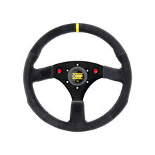 Volante da Corsa piatto 320 Alu Sp in pelle scamosciata OMP