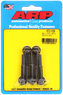 ARP M6 x 1.00 x 40 Black Oxide 12pt Bolts (5/pkg)