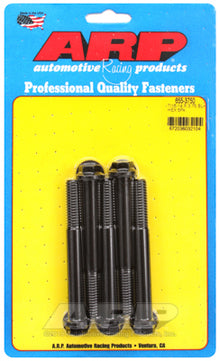 "7/16""-14 X 3.750 hex 1/2 wrenching black oxide bolts" 5pcs