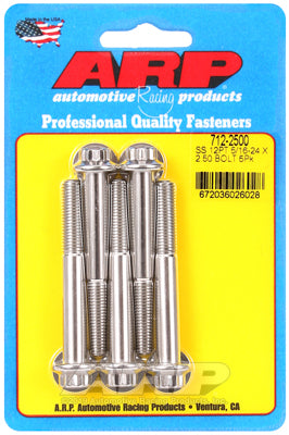 "5/16""-24 x 2.500 12pt SS bolts" (5pcs)