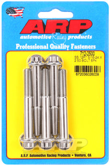 "5/16""-24 x 2.500 12pt SS bolts" (5pcs)