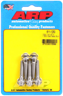 ARP 1/4in x 20 - 1.25in UHL 12pt SS Bolt (5/pkg)