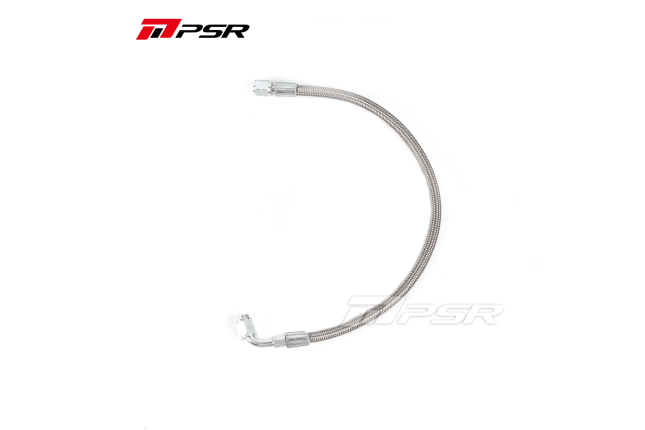Universal Performance Turbo Oil Feed Line 4AN - 4AN 90 Degree Straight Steel Braided - 43cm