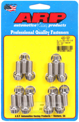 "Buick 350-455 3/8"" SS 12pt header bolt kit"