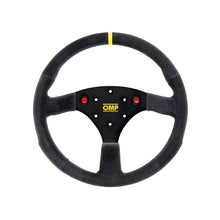 Volante da Corsa piatto 320 Alu S senza foro in pelle scamosciata OMP