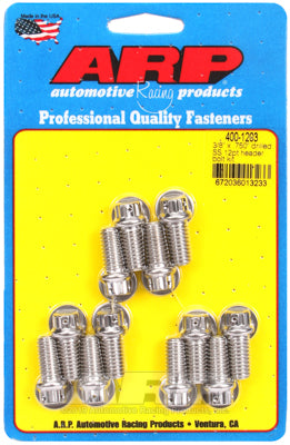 "3/8"" x .750 drilled SS 12pt header bolt kit"