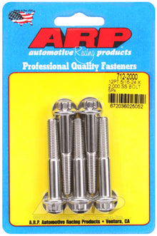ARP 5/16in-24 x 2.000 12pt SS Bolts (5/pkg)