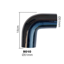 Manicotto curva 90° silicone nero rinforzato MANITOR
