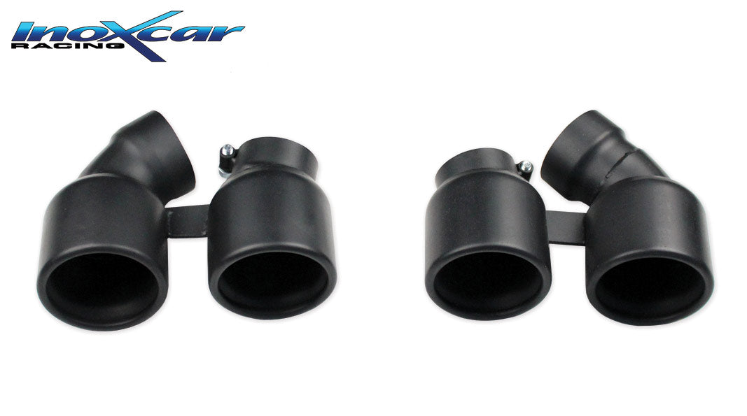 Kit uscite / End pipe 2x90 Black Ceramic destro e sinistro (compatibile con OV911.01-VALV.911.01 e impianto di serie) PORSCHE 911 Serie 991 Carrera Turbo 3.8 (540cv) 2016--