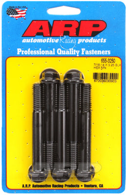 "7/16""-14 X 3.250 hex 1/2 wrenching black oxide bolts" 5pcs