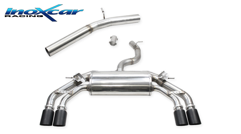 Tubo centrale diretto + Scarico finale con silenziatore 2X90 X-RACE BLACK MATubo turbina + Valvola con montaggio motorini elettrici di serie CUPRA CUPRA 2.0 TSI 4DRIVE (310cv) 2020-- - Autobox