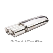 Marmitta rotonda 51mm doppia acciaio inox SIMONI RACING