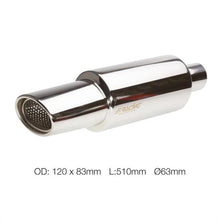 Marmitta ovale 63mm acciaio inox SIMONI RACING