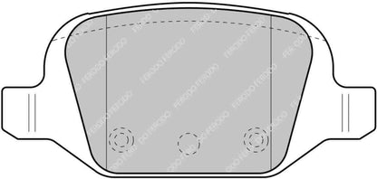 Pastiglie posteriori "DS2500" FERODO RACING - Abarth 500 / 595 / 695