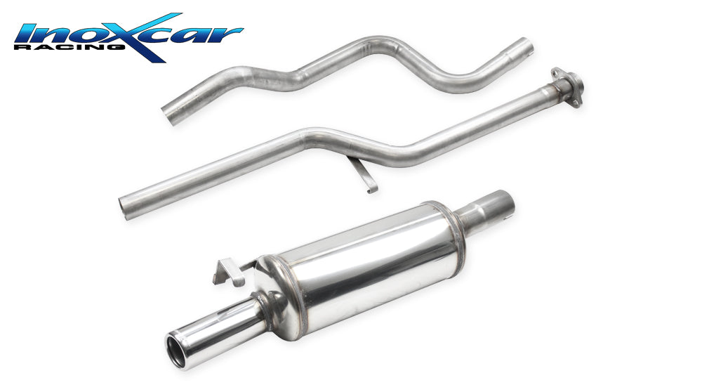 Tubo centrale diretto + Scarico finale con silenziatore 1X63 FIAT UNO 1° Serie TURBO 1.3 (105cv) --1988 Ø54 NEW - Autobox