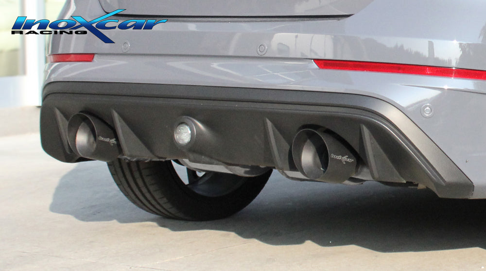 Scarico finale con silenziatore 1X114 RACINGBLACK CERAMIC destro e sinistro (senza valvola/without valves) FORD FOCUS 3° serie (type MK3) RS 2.3i Turbo (350cv) 2016-- Ø 70 - Autobox