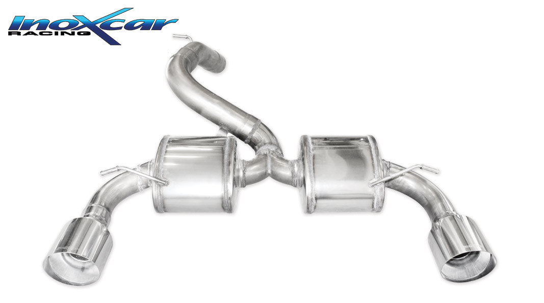 Scarico finale con silenziatore 1X114 RACING destro e sinistro (senza valvola/without valves) FORD FOCUS 3° serie (type MK3) RS 2.3i Turbo (350cv) 2016-- Ø 70 - Autobox