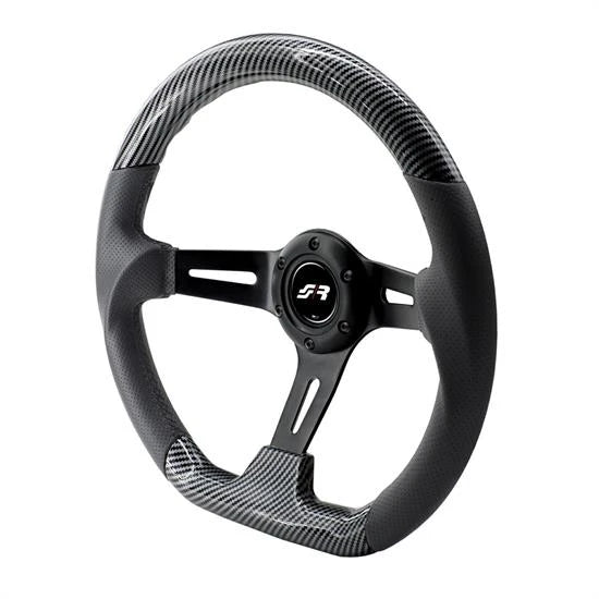 Volante sportivo a calice Giau in carbon look e pelle SIMONI RACING
