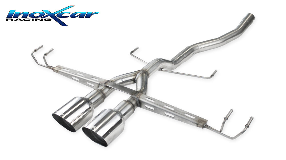 Scarico finale senza silenziatore CEN 2X100 RACING HONDA CIVIC 1.5 Turbo (182cv) 2018-2020 Tubaz. Ø 50 - Raccordo Ø 51 - Autobox