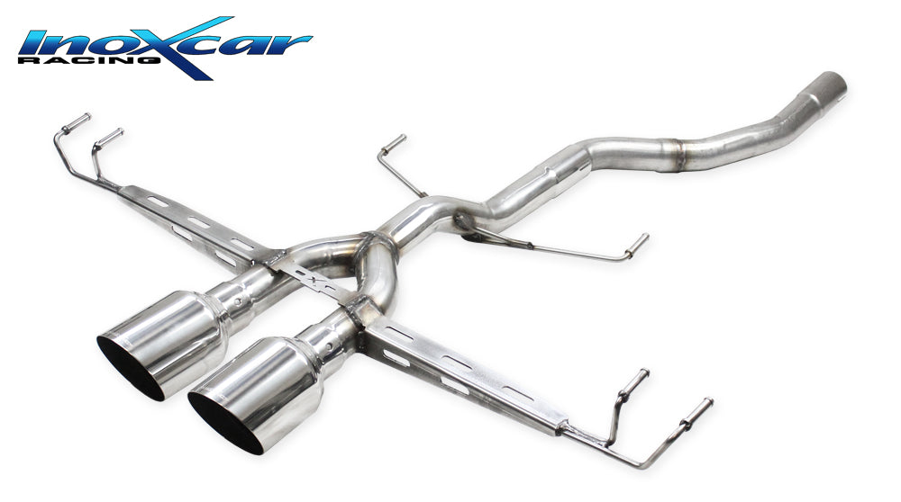 Scarico finale senza silenziatore CEN 2X100 RACING HONDA CIVIC 1.5 Turbo (182cv) RESTYLING 2021-- Tubaz. Ø 50 - Raccordo Ø 51 - Autobox