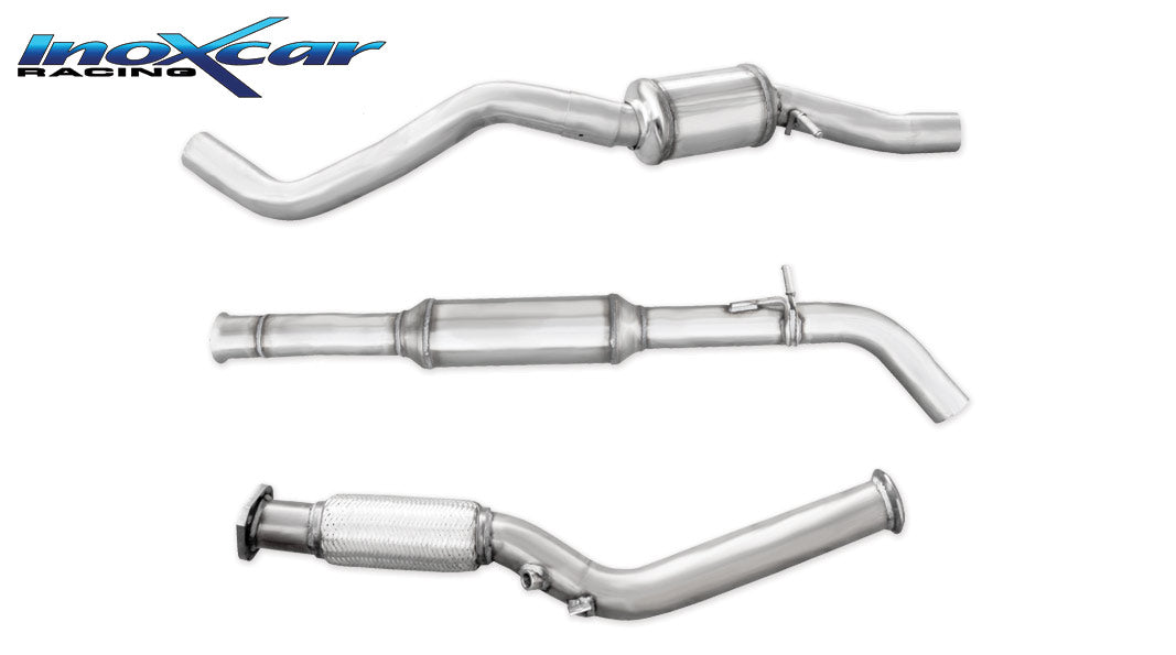 Tubo sostituzione catalizzatore (2°cat) + Tubo centrale con silenziatore + Scarico finale gr.N (lato sx - LEFT side) RENAULT			 CLIO 4 RS 1.6 Turbo (200cv) 2013-- - Autobox