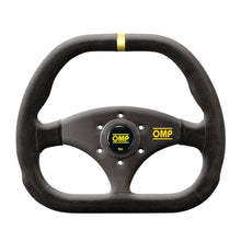 Volante da Corsa piatto Kubic in pelle scamosciata OMP