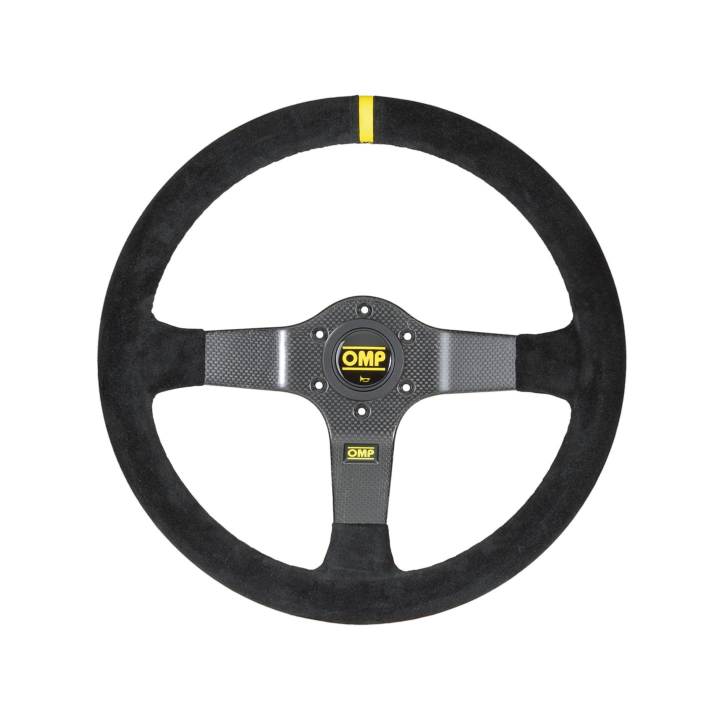 Volante da Corsa piatto Rally Pelle Scamosciata in carbonio conico OMP