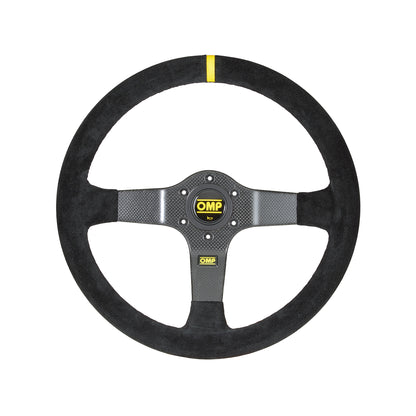 Volante da Corsa piatto Rally Pelle Scamosciata in carbonio conico OMP