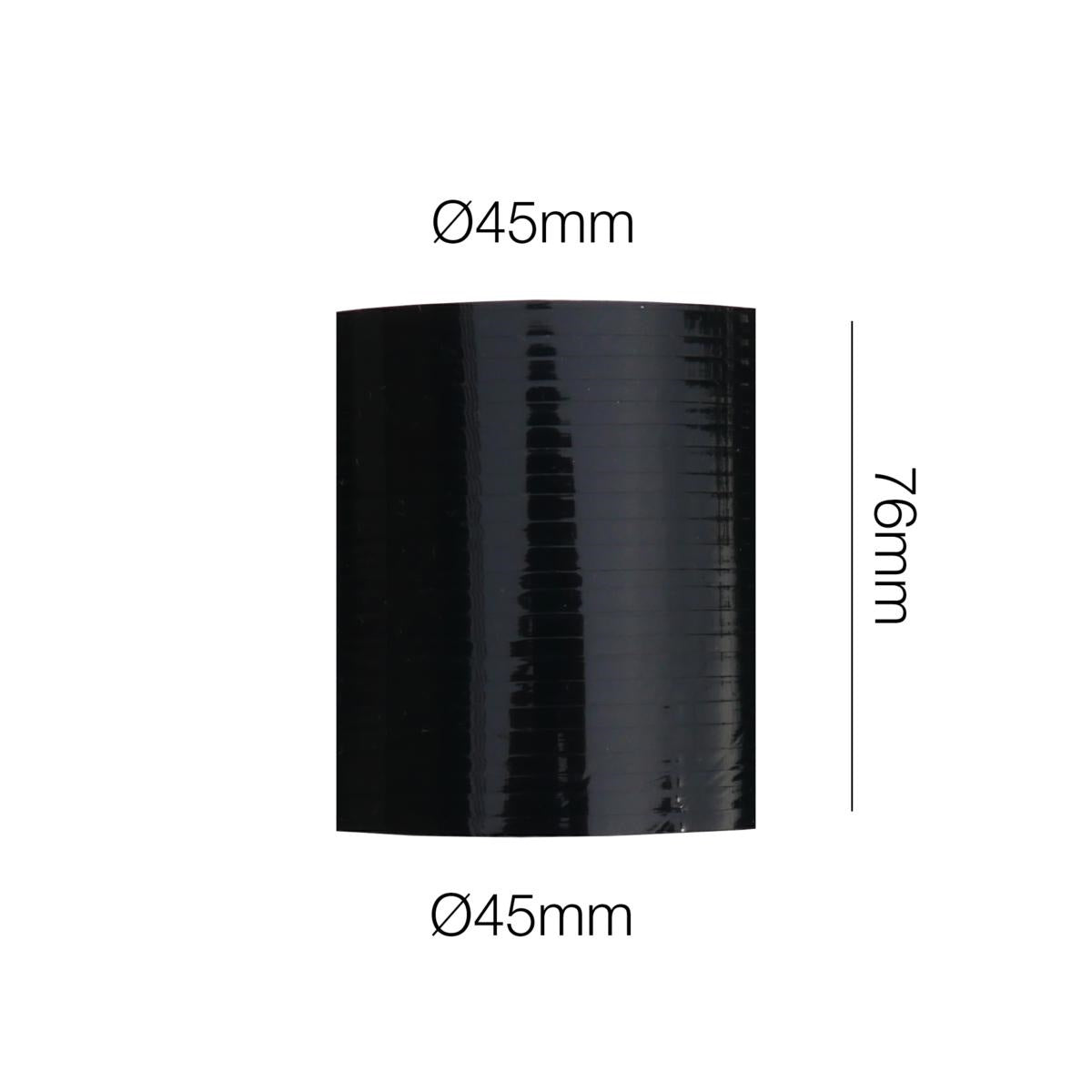 Manicotto dritto lunghezza 76MM in silicone nero rinforzato MANITOR