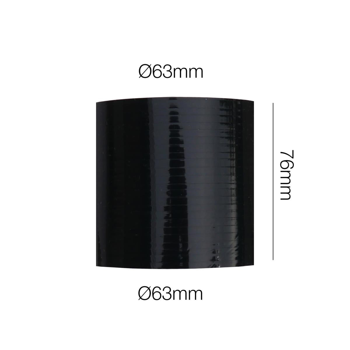 Manicotto dritto lunghezza 76MM in silicone nero rinforzato MANITOR