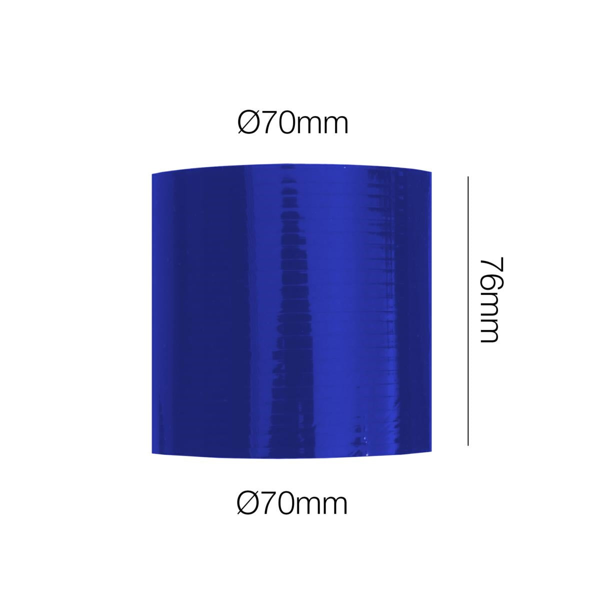 Manicotto dritto lunghezza 76MM in silicone blu rinforzato MANITOR