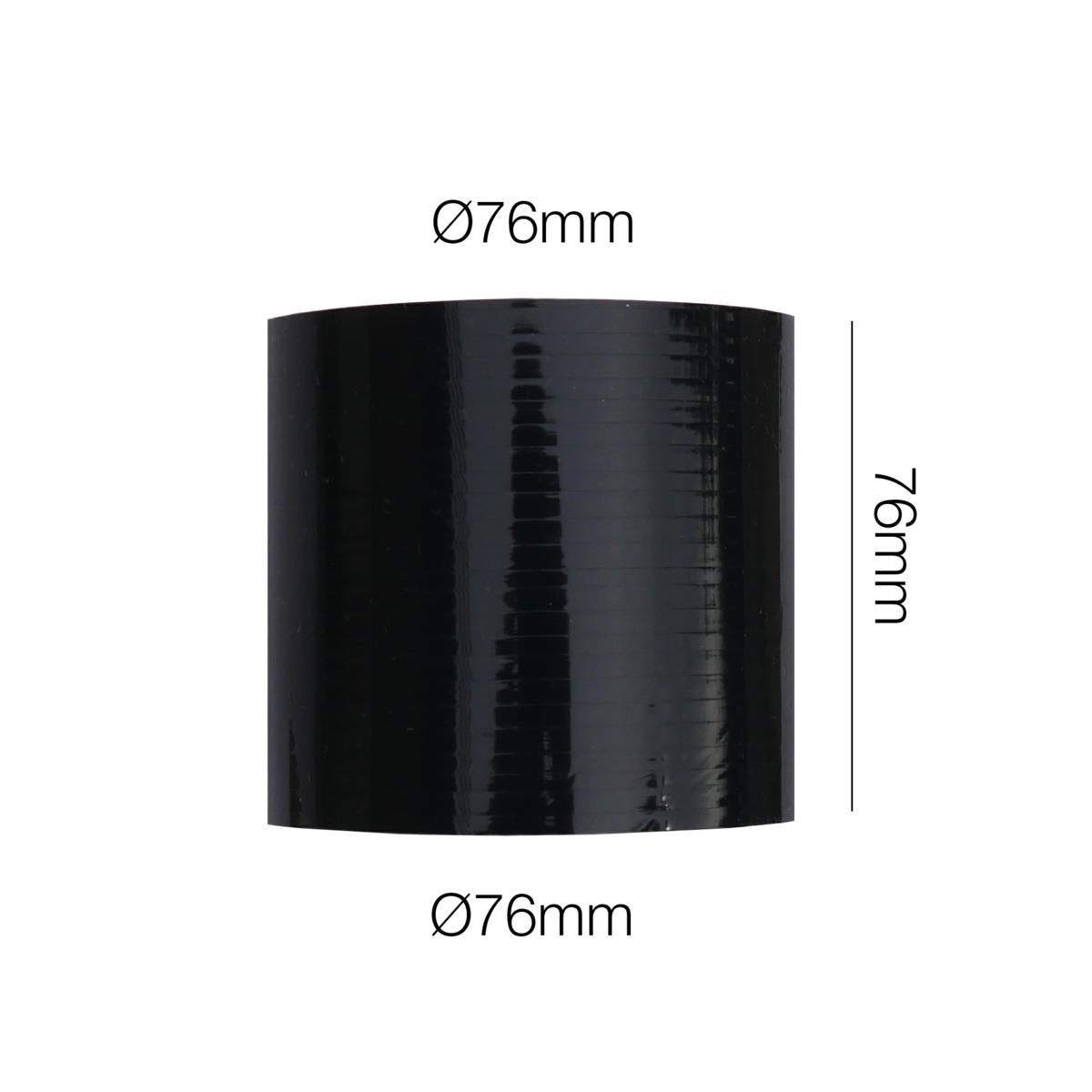 Manicotto dritto lunghezza 76MM in silicone nero rinforzato MANITOR