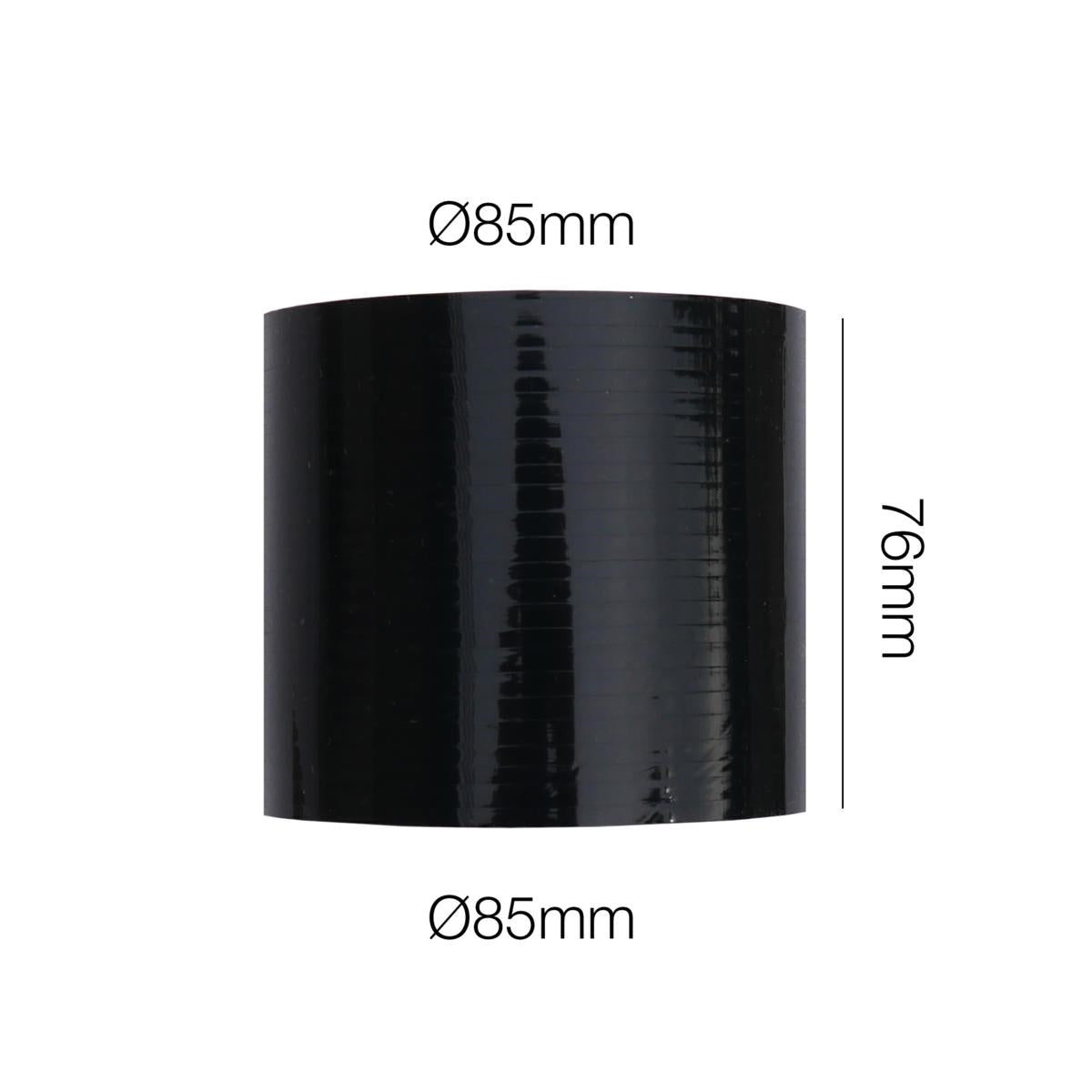 Manicotto dritto lunghezza 76MM in silicone nero rinforzato MANITOR