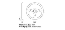 Volante da Corsa piatto superleggero 320 Carbon-S OMP