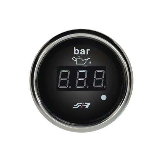 Manometro pressione olio digitale Chrome rim line SIMONI RACING