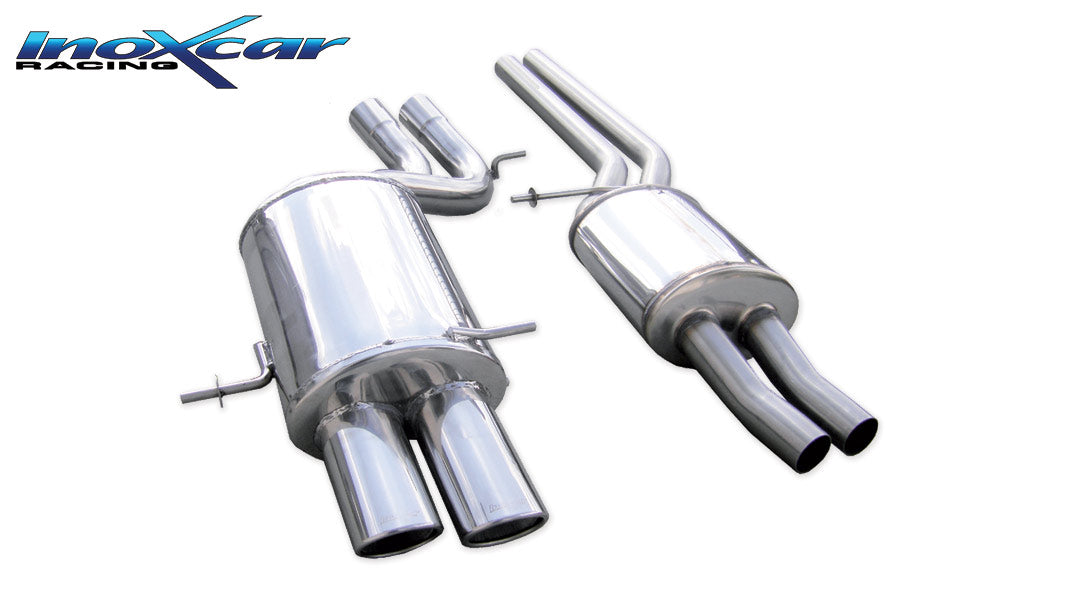 Tubo centrale con silenziatore + Scarico finale con silenziatore 2X90X70 AUDI A4 (Type B5) RS4 2.7 BITURBO (380CV) 1998-2001 - Autobox