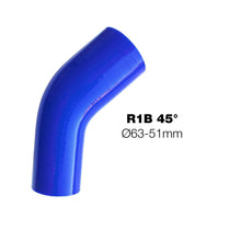 Manicotto curva 45° silicone blu rinforzato MANITOR