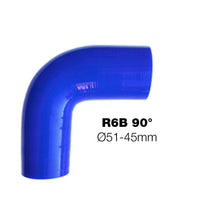 Manicotto curva 45° silicone blu rinforzato MANITOR