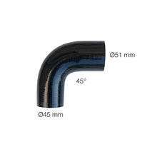 Manicotto curva 45° silicone nero rinforzato MANITOR