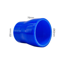 Manicotto dritto doppia misura lunghezza 76MM in silicone blu rinforzato MANITOR