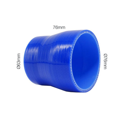 Manicotto dritto doppia misura lunghezza 76MM in silicone blu rinforzato MANITOR