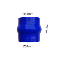Manicotto dritto a soffietto lunghezza 76MM in silicone blu rinforzato MANITOR