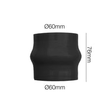 Manicotto dritto a soffietto lunghezza 76MM in silicone nero rinforzato MANITOR