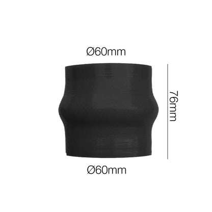 Manicotto dritto a soffietto lunghezza 76MM in silicone nero rinforzato MANITOR