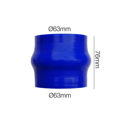 Manicotto dritto a soffietto lunghezza 76MM in silicone blu rinforzato MANITOR